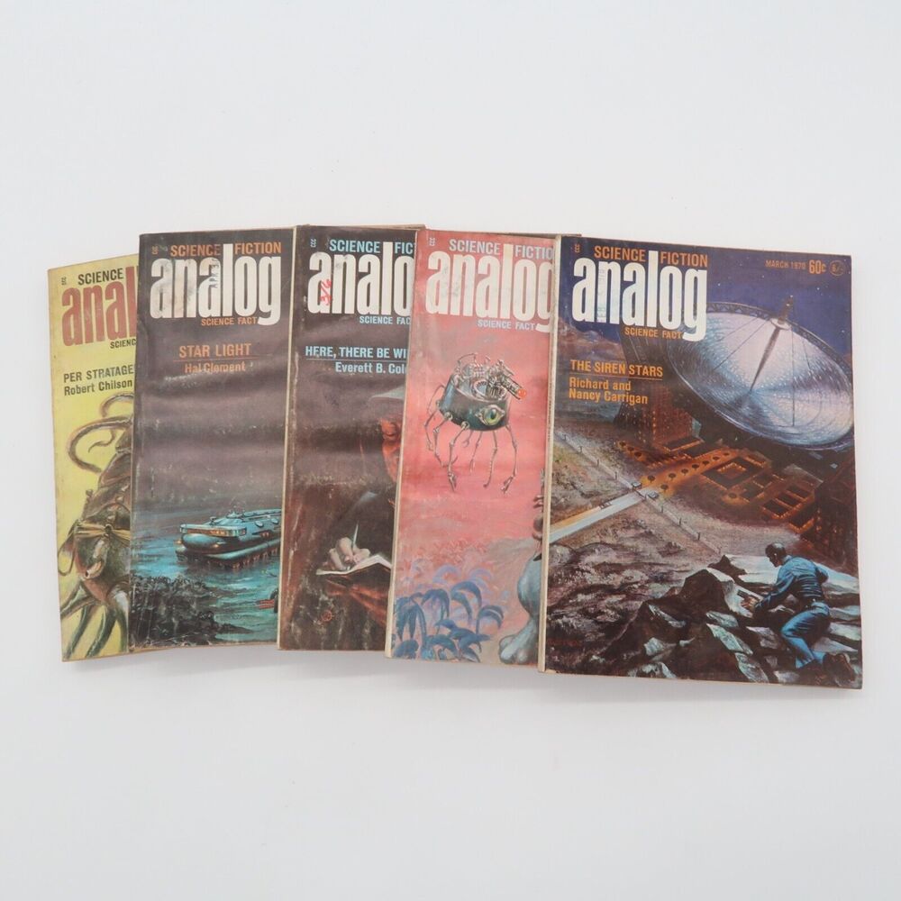 Vintage Analog Science Fiction Magazine Lot of 5 1970 Poul Anderson -  Lot #6